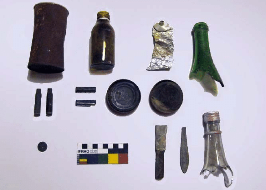Objectes arqueològics recuperats de les escombraries