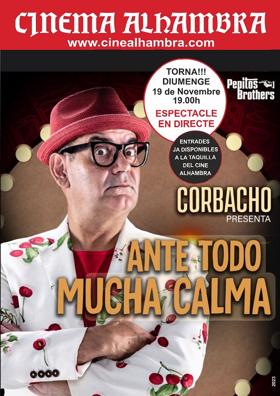 Cartell amb primer pla del Corbacho