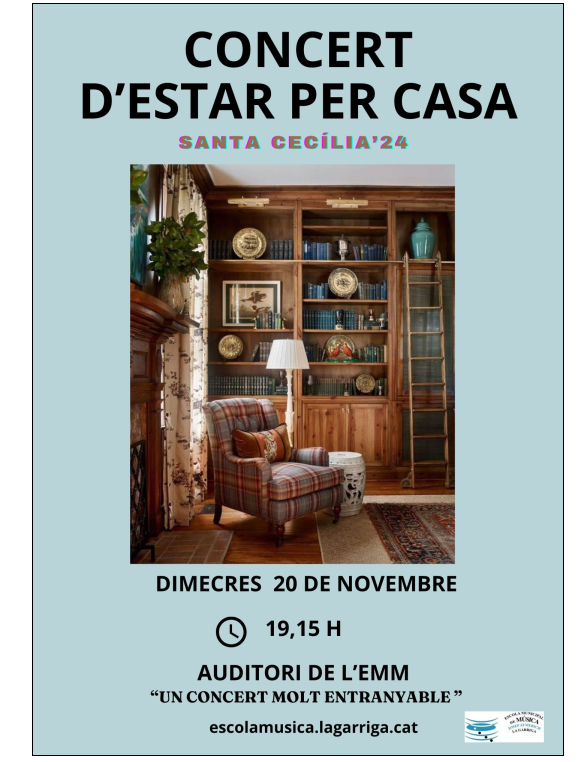 Cartell concert d'estar per casa