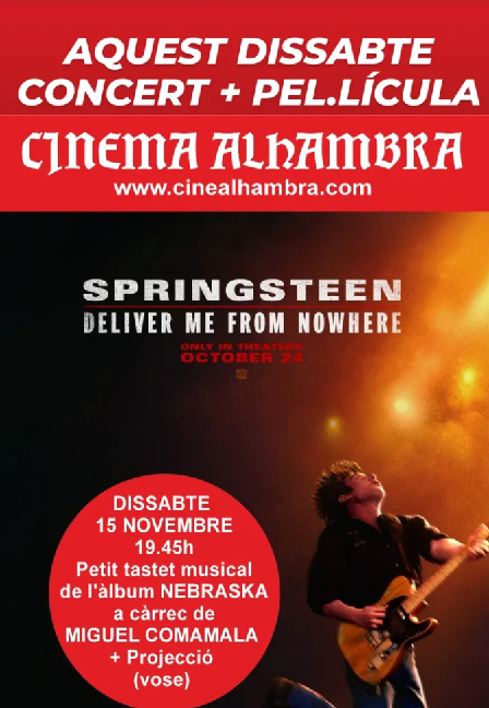 Concert poster and "Springsteen: Deliver Me From Nowhere" screening