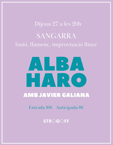 Cartel Sangarra Alba Haro con Javier Galiana