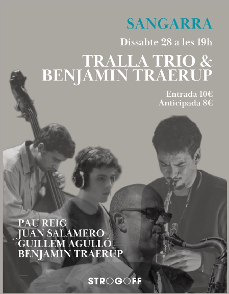 Poster Sangarra with Tralla Trio & Benjamin Traerup