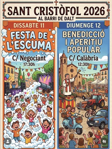 Cartell Sant Cristòfol al barri de Dalt 2026