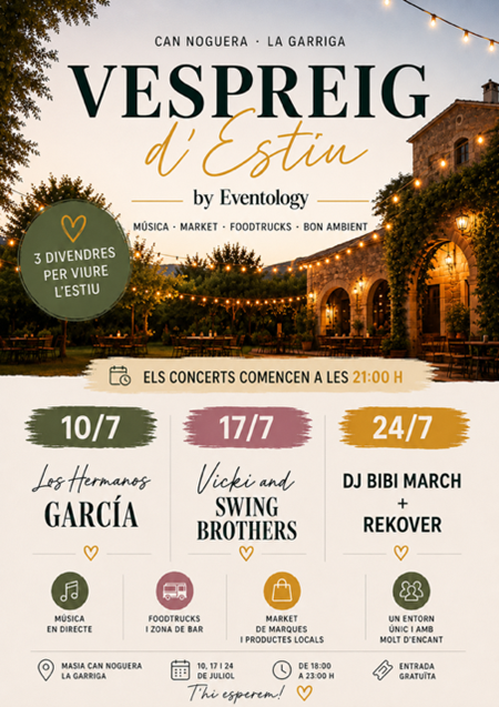 Cartel tardeo de verano