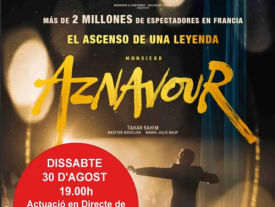 Monsieur Aznavor poster and live performance by Miguel Comamala