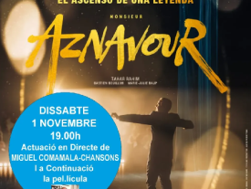 Cartell concert i projecció 'Aznavour'