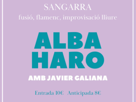 Cartel Sangarra Alba Haro con Javier Galiana