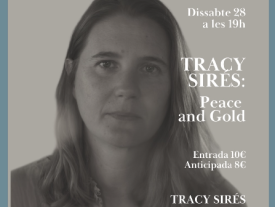 Cartell SANGARRA 'Peace and gold' amb Tracy Sirés