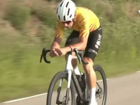 Ciclista durant el Memorial Isidre Pou