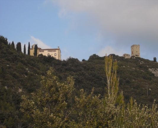 Vista del Santuario del Puigraciós y la torre