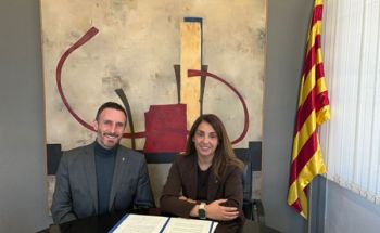 Alcaldessa de la Garriga, Meritxell Budó i el president de l'Associació de Viles Termals de Catalunya, Isidre Pineda