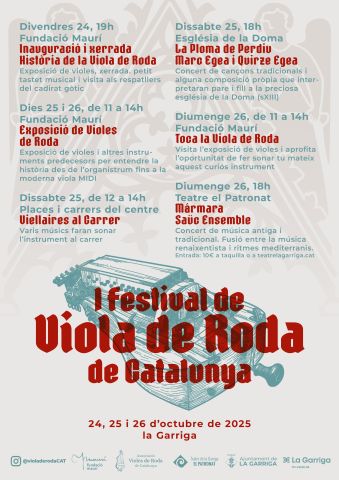 Programa I Festival de viola de roda de Catalunya