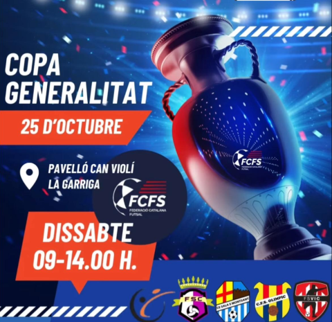 Cartell Copa Generalitat de Futbol Sala 25-10-25