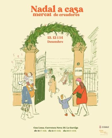 Cartell del mercat de creadores: Nadal a casa