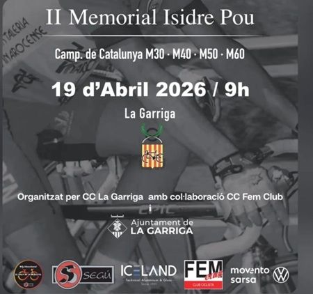 Cartell informatiu Memorial Isidre Pou 2026